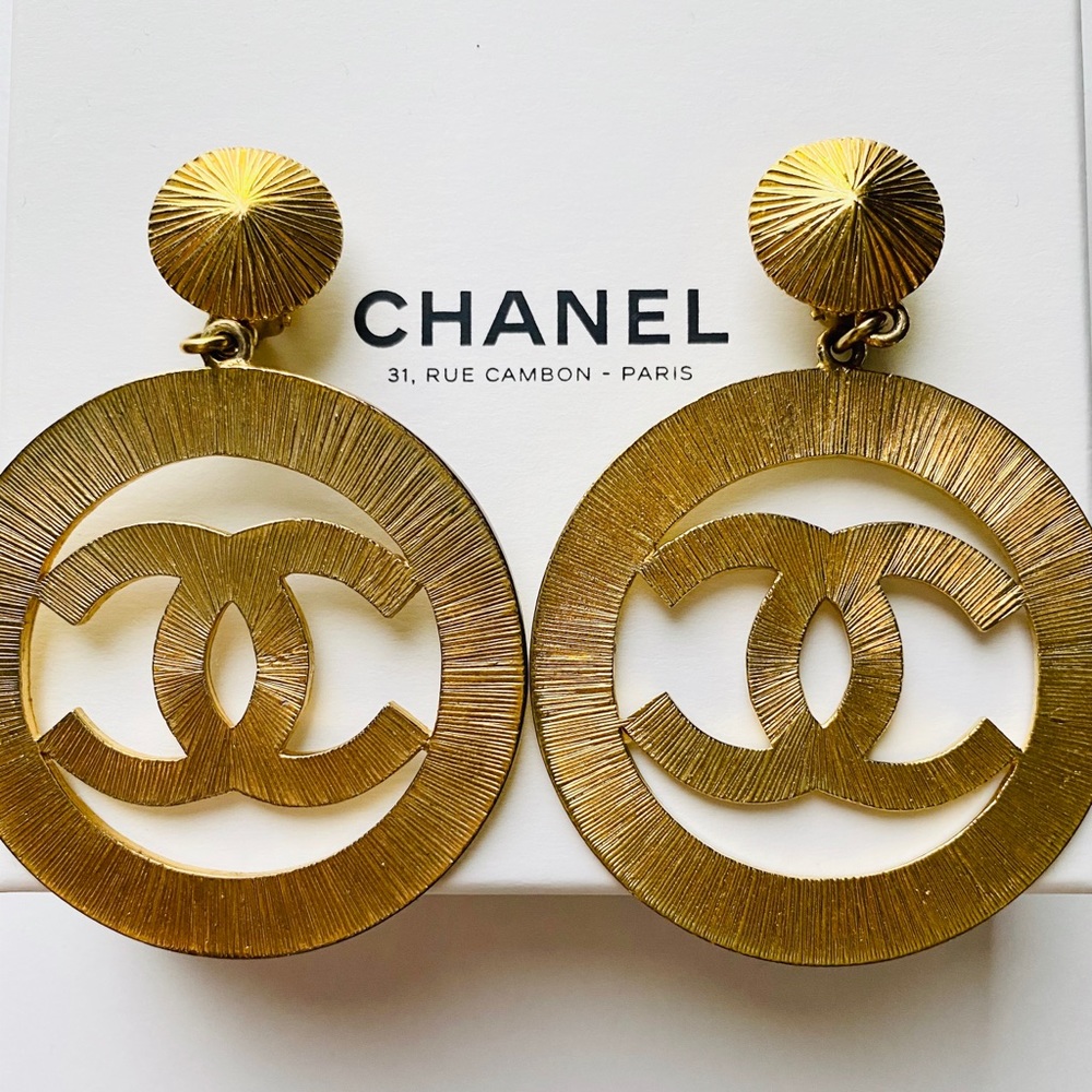 SOLD Rare Vintage Chanel Sunburst Earrings